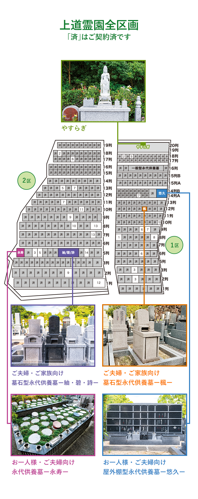 上道霊園全区画イメージ